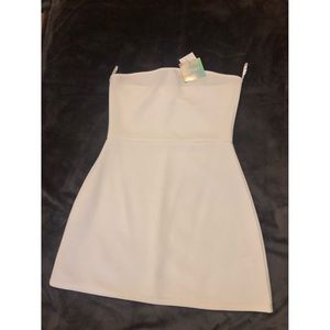 Missguided White Bandeau A-Line Skater Dress